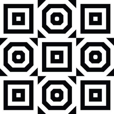Imagem de Adesivo para Azulejo Regular Preto e Branco 10x10 100un - Quartinhos