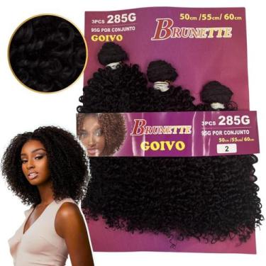 Imagem de Cabelo Tela Orgânico Cacheado Goivo Brunette 285gramas, CASTANHO ESCUR