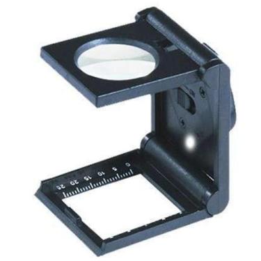 Imagem de Lupa Dobrável 25mm Aumento 5x Conta Fios Portátil - Solver