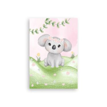 Imagem de Painel De Festa Vertical 1,50 x 2,20 -  Coala Aquarela Folhagens 053 -