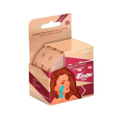 Imagem de Bandagem Elástica Adesiva Tmax 5m x 5cm - Face, Bege