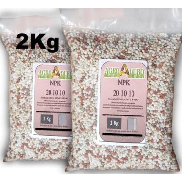 Imagem de Adubo Npk 20 10 10 - 2Kg Para Cobertura Do Seu Gramado - AGROADUBO