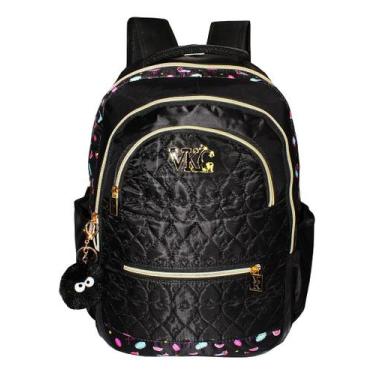 Imagem de Mochila Feminina Juvenil Escolar Pompom Meninas Vkg M4262 - Michele Ho