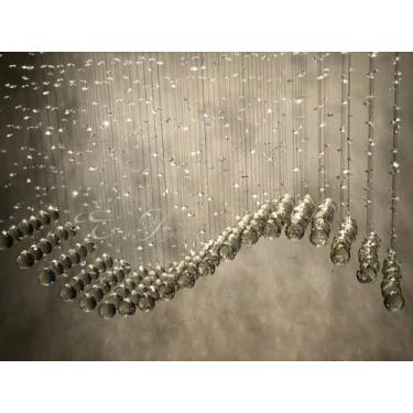Imagem de Lustre Base De Inox Retangular 90x25cm Para Mesa De Jantar - SPACE DEC