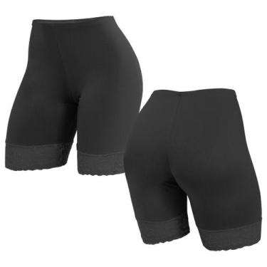 Imagem de Kit 3 Short Segunda Pele Feminino Anágua Proteção Atritos Revenda - Lú
