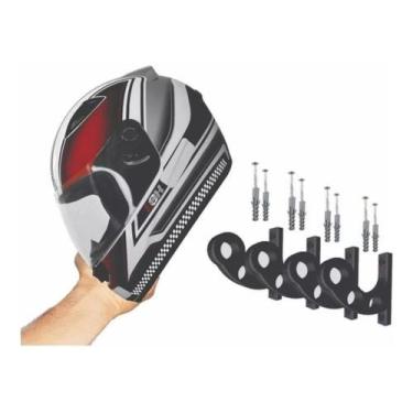 Imagem de Kit 4 Suportes De Parede Para Capacetes Laranja - 3D Art