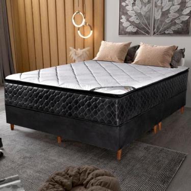 Imagem de Colchão King Molas Ensacadas Vougue + Base 193X203X67 - Bom Pastor, Pr
