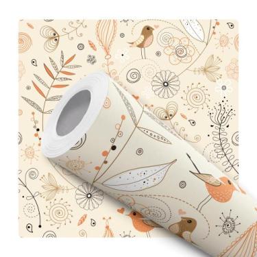 Imagem de Papel de Parede Vinílico Passáros Floral Natureza Quarto 12m - DELIQUA