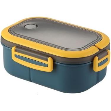 Imagem de Lancheira Compacta Portátil Montevie Com Garfo E Colher - lunch box