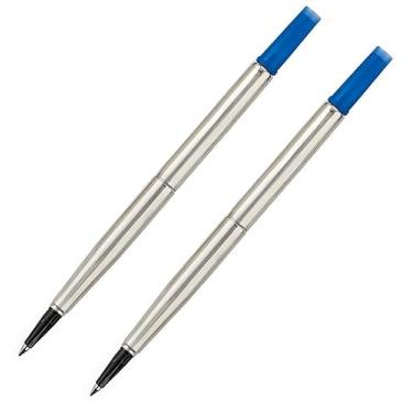 Imagem de Carga p/Caneta Padrão Parker Rollerball Genérica Azul M (Pacote com 02)