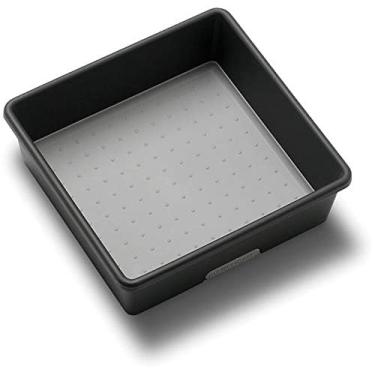 Imagem de madesmart Cesto clássico de 15 x 15 cm – Organizador de armazenamento multiuso de granito com forro macio e pés de borracha antiderrapante, fácil de limpar, durável, livre de BPA