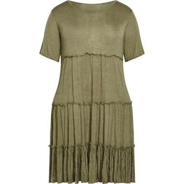 Imagem de Avenue Vestido feminino plus size - Midi Crush, Oliva, 60-62