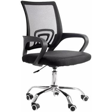 Imagem de Cadeira de Escritório Mesh - Aço Inoxidável - Altura Ajustável 36-46 cm - Suporte de Braço - 120 kg - Indoor