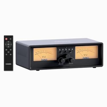 Imagem de NEOHIPO Amplificador/Seletor de Alto-Falante Et30 Vu Meter, Comutador Vintage de 2 Entradas e 2 Saídas, Interruptor Seletor de Alto-Falante, com Display de Painel Db e Controle Remoto, para Classe Est