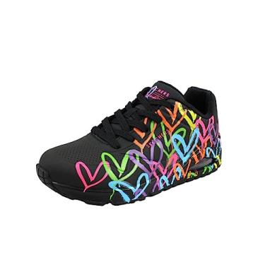 Imagem de Skechers Tênis feminino James Goldcrown: Uno - Highlight Love, Preto/Multi, 34