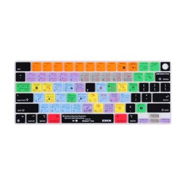 Imagem de XSKN Capa de silicone para teclado Ableton Live Shortcuts versão dos EUA serve para Apple desde 2021 lançado MacBook Air MacBook Pro 13,6 15,3 14,2 16,2 polegadas com chip M1 M2 M3 M4 e Touch ID