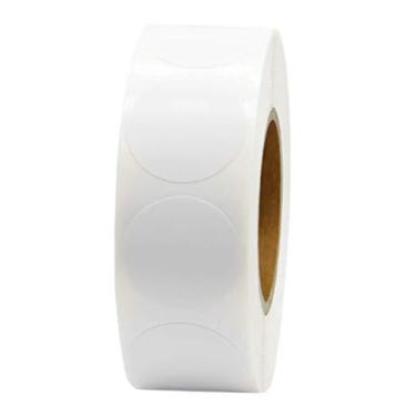 Imagem de 1000 peças de adesivos de círculo kraft, adesivos redondos de 2,5 cm em branco para venda de garagem etiquetas de etiqueta de codificação kraft selos de envelope naturais marrons para casa sala de