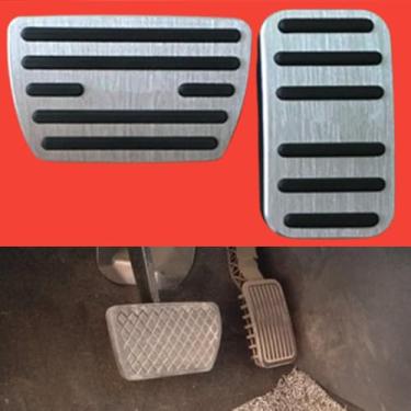Imagem de kashaipu Conjunto de capas de pedal de acelerador de gás de freio antiderrapante sem perfuração para pedais Honda Accord 2018-2023