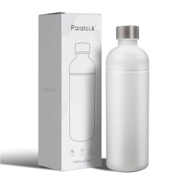 Imagem de Garrafa de aço inoxidável 18/8 para Sodastream Fizzi, Terra, Art, Garrafa de carbonatação de 1L, sem BPA, água com gás, pode ser lavada na lava-louças