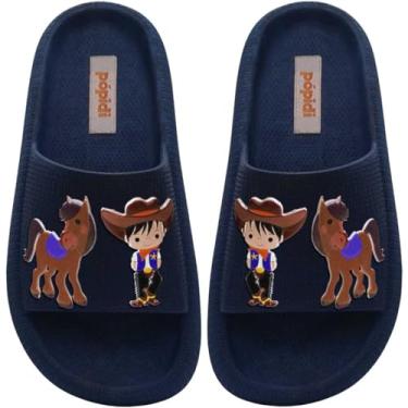 Imagem de Chinelo Slide Menino Nº 25 Ao 36 Nuvem Moda Infantil Masculino 12.117 (Marinho, BR, Criança de 9 a 12 anos, Numérico, 34)