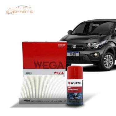 Imagem de Kit Filtro de Ar + Limpa Ar Condicionado FIAT Mobi Argo Cronos Uno Pal