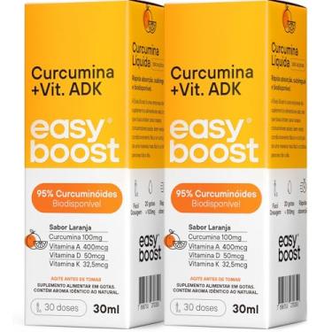 Imagem de Vitamina D3 + K2 Mk7 + Curcumina + Vitamina A Sublingual Easy Boost Kit 2x 30ml total de 60ml