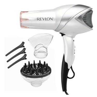 Imagem de REVLON Secador de cabelo infravermelho com difusor | Secador de cabelo 1875W com tecnologia de calor infravermelho para evitar o excesso de secagem, manter a umidade natural e melhorar o brilho e a