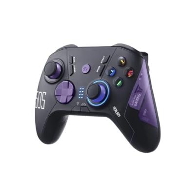 Imagem de Controlador de jogos GAMER sem fio para Windows PC/Steam Deck/PS3/Android TV Box, joystick com vibração dupla plug and play gamepad com 4 teclas personalizadas, bateria até 14 horas, COR PRETO.