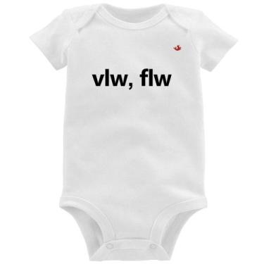 Imagem de Body Bebê vlw, flw - Foca na Moda, Branco, GG