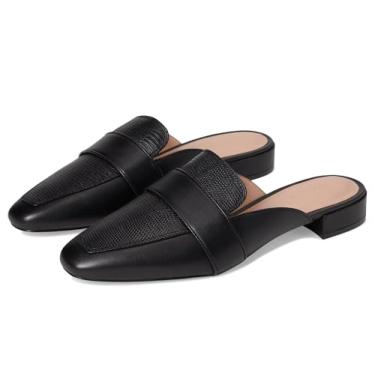 Imagem de Cole Haan Mocassim feminino Pasha Mules, Couro preto/lagarto, 38