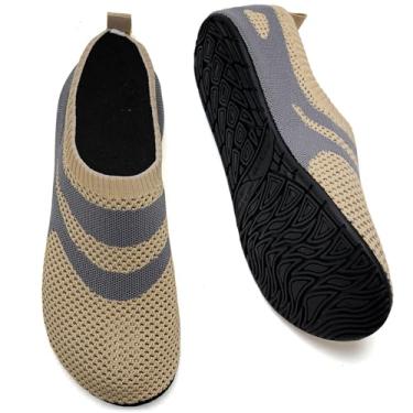 Imagem de WateLves Sapatos aquáticos para mulheres e homens descalços meias de viagem para casa meias aquáticas de secagem rápida para praia, natação, pilates, ioga, dança, acampamento, itens essenciais, Bege