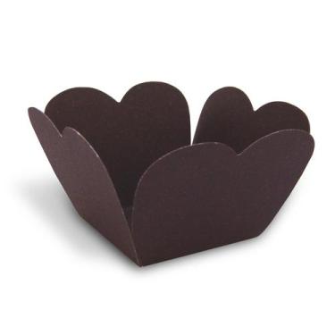 Imagem de 100 Forminhas P/ Doces Finos 4 Corações Várias Cores - Fitas e Festas,