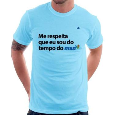 Imagem de Camiseta Me respeita que eu sou da época do msn - Foca na Moda, Azul b