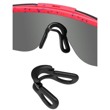Imagem de Well-aimed Almofadas de nariz de substituição compatíveis com óculos de sol juvenil Pit Viper The XS, peça de nariz de borracha macia confortável - Preto
