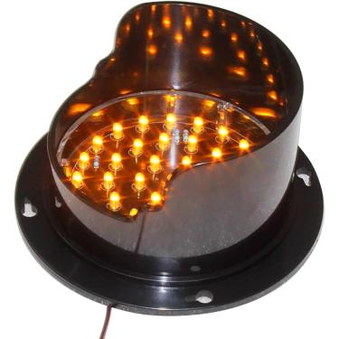 Imagem de Semáforo LED monocromático de 200 mm (8 polegadas), semáforo vermelho/amarelo/verde, caixa de PC à prova d'água IP65, semáforo LED industrial, indicador de compartimento de doca, uma cor