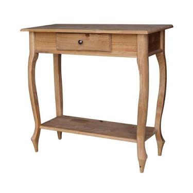 Imagem de Aparador de Madeira com 1 Gaveta e Prateleira 80 cm Luís XV - 1010P - 