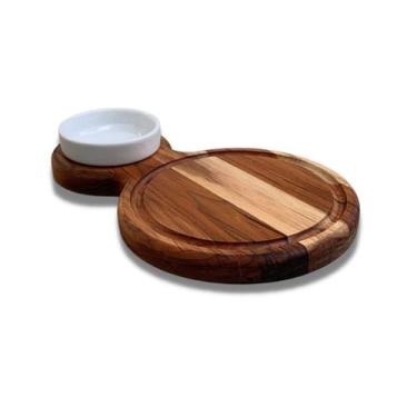 Imagem de Petisqueira de Madeira e Suporte Para Hambúrguer Frios e Petiscos - Br