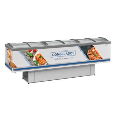 Imagem de Expositor Ilha Gelopar Para Congelados Plus 819 Litros Branco 220V GES