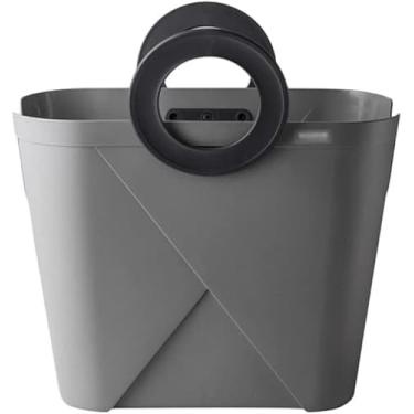 Imagem de Cestos de lavanderia, cesta de lavanderia de grande capacidade de 40 L, cesto de roupa suja com decoração permeável ao ar, cesta antiderrapante com alças macias, armazenamento de lavanderia, banheiro,