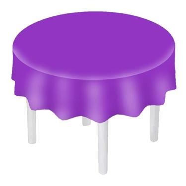 Imagem de Toalha de Mesa de TNT Redonda 1,35 Diâmetro - 2 uni cor LISO ROXO