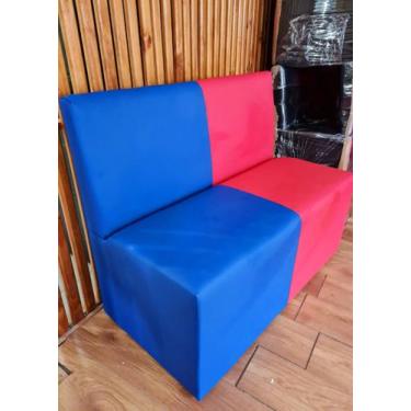 Imagem de POLTRONA BOOTH 1,10cm COLORIDA AZUL E ROSA - O REI DAS POLTRONAS