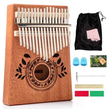 Imagem de Piano Kalimba unokki de 17 teclas em mogno com acessórios