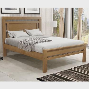 Imagem de Cama de Casal 197cm x 146cm Imbuia Paris Madeira Pinus - Cavazotto