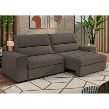 Imagem de Sofá 4 Lugares Retrátil e Reclinável 255 Cm Ac220 Barcelona Marrom