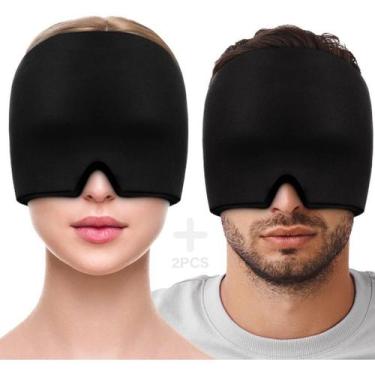 Imagem de Touca de enxaqueca terapêutica Gel hood ice pack máscara de calor para