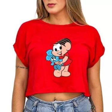 Imagem de Blusa feminina cropped estampa Monica turma da monica camiseta t-shirt