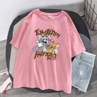Imagem de Camiseta Tom e Jerry Premium Unissex Desenho Rato e Gato Envio Imediat