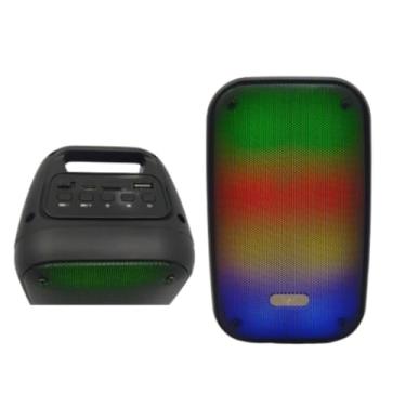 Imagem de Caixa de Som Bluetooth Portátil, 10W, RGB, Rádio FM, USB, Cartão de Memória