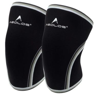 Imagem de Joelheiras AEOLOS de 7 mm de compressão para levantamento de peso, pre