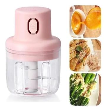 Imagem de Moedor Processador De Alho Alimentos Elétrico 250ml Recarregável Usb P